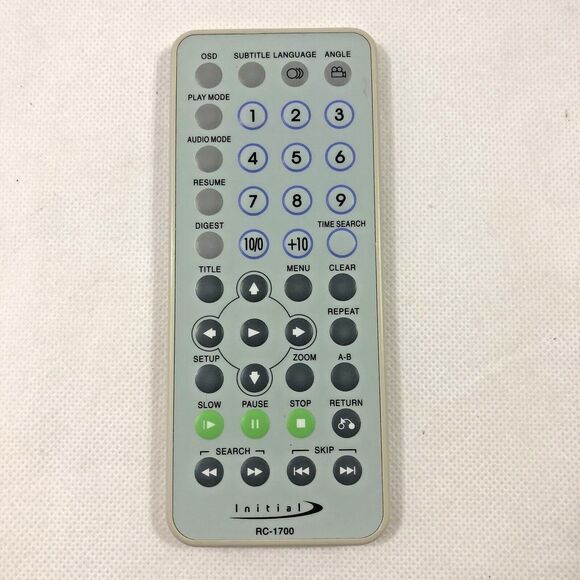 Initial RC-1700 Remote Control DVD Player Tested‎ Working - Picture 1 of 5